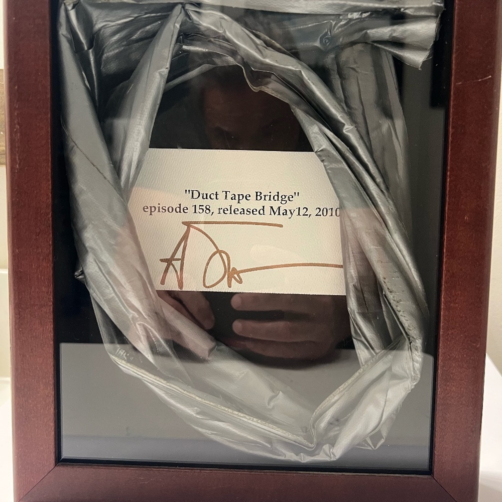 Signed! Myth Busters Framed Memorabilia, Duct Tape Bridge Episode 158